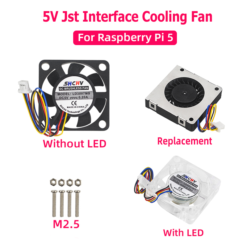 Raspberry Pi Water Cooling Kit - Охлаждающий вентилятор 5 В, интерфейс JST,