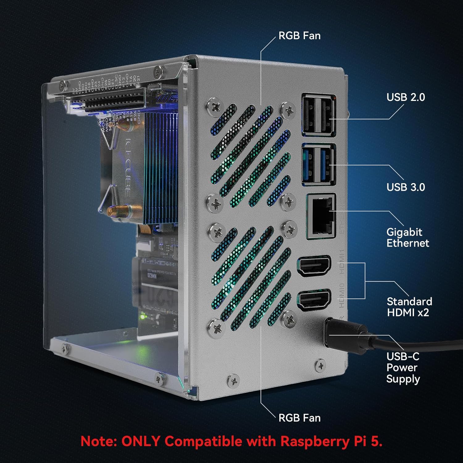 Корпус Pironman 5 NVMe M.2 SSD – обзор и цена Raspberry Pi Ai Kit Hailo-8L