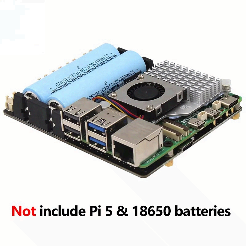 Плата ИБП для Raspberry Pi 5,  – обзор и цена Raspberry Pi Uninterrupted Power Supply Ups 18650