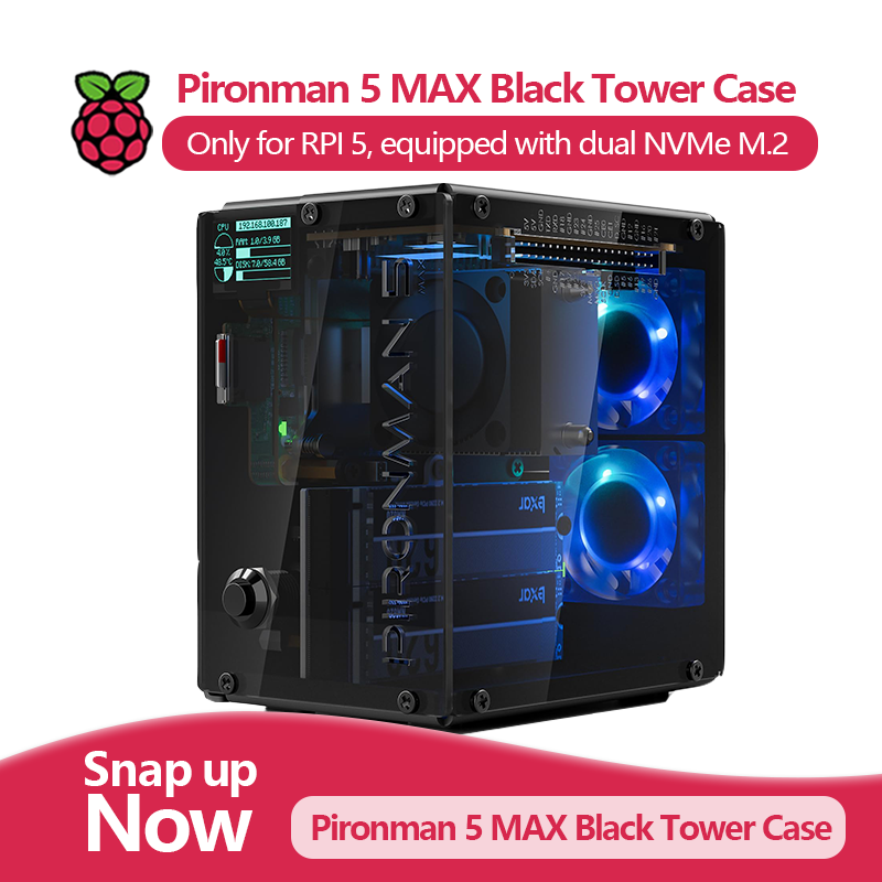 Корпус Pironman 5 MAX, черный, – обзор и цена Argon One V3 M.2 Nvme Case